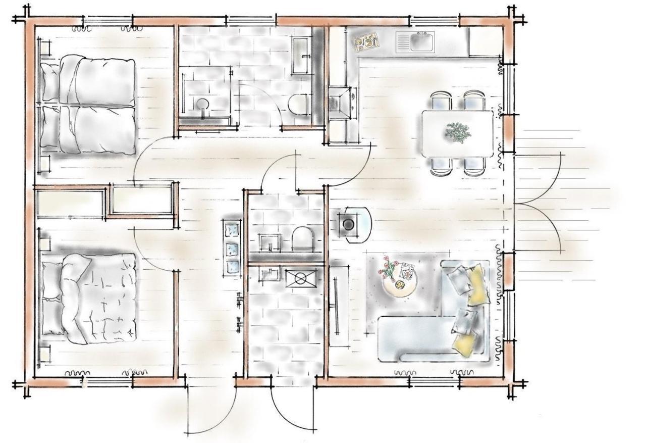 Oekologisches Holzblock-Ferienhaus 150 Im Lauterdoerfle Zu Vermieten - Neubau Villa Hayingen Exteriör bild